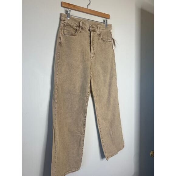 NWT Mother The Dodger Ankle Straight Legged Stretch Denim Jeans Tan Size: 27 - Picture 3 of 8
